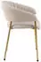 ebuy24 Ann Armlehnstuhl gepolstert, Beige/Gold