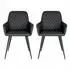 House Nordic Harbo Esszimmerstuhl Kunstleder Schwarz 2er-Set (Harbo)