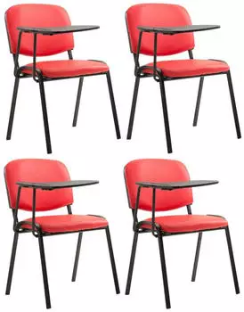 CLP Ken 4er-Set Besucherst&uuml;hle mit Klapptisch, Kunstleder, gepolstert (Ken)