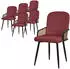 ML-Design Polsterstuhl Stoff Rot, 6er Set (490018578)