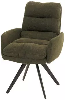 MCW Esszimmerstuhl G66 Boucl&eacute; drehbar mit Armlehne, Gr&uuml;n (MCW-G66)