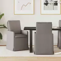 vidaXL Esszimmerst&uuml;hle 2 stk. Stoff Taupe 57 x 67 x 98 cm
