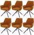 MCW Esszimmerstuhl G67 mit Armlehne, drehbar, Chenille, 6er-Set, senfgelb (MCW-G67)