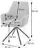 MCW Esszimmerstuhl G67 mit Armlehne, drehbar, Chenille, 6er-Set, senfgelb (MCW-G67)