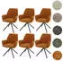 MCW Esszimmerstuhl G67 mit Armlehne, drehbar, Chenille, 6er-Set, senfgelb (MCW-G67)