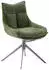 MCA Furniture Parker Esszimmerstuhl Polyester olive/Edelstahl 360° drehbar (2er-Set)