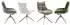 MCA Furniture Parker Esszimmerstuhl Polyester olive/Edelstahl 360° drehbar (2er-Set)