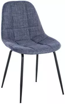 CLP Tom Esszimmerstuhl Polster Metallgestell, Stoff, Blau (321172)