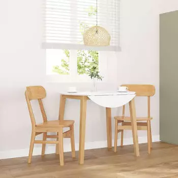 vidaXL Esszimmerst&uuml;hle 2 Stk. Massivholz Gummibaum (4102438)