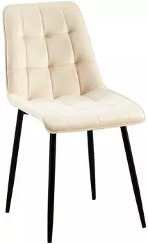 CLP Gifford Esszimmerstuhl Samtbezug Metallgestell, Creme (324688)