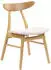 Beliani Lynn Esszimmerstuhl 2er-Set, Holz hell, Polsterung Beige (LYNN)