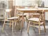 Beliani Lynn Esszimmerstuhl 2er-Set, Holz hell, Polsterung Beige (LYNN)
