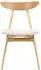 Beliani Lynn Esszimmerstuhl 2er-Set, Holz hell, Polsterung Beige (LYNN)