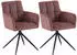 CLP Jonah Armlehnenstuhl drehbar Stoff, 2er Set (327143)