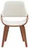 CLP Vangale Esszimmerstuhl 2er Set Stoff, Walnuss/Creme (327239)