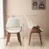 CLP Vangale Esszimmerstuhl 2er Set Stoff, Walnuss/Creme (327239)