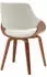 CLP Vangale Esszimmerstuhl 2er Set Stoff, Walnuss/Creme (327239)