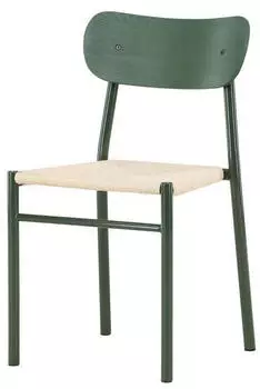 Venture Home Polly Esszimmerstuhl stapelbar, Textil/Holz/Metall, Gr&uuml;n/Natur, 2er Set (7340220833914)
