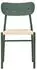 Venture Home Polly Esszimmerstuhl stapelbar, Textil/Holz/Metall, Grün/Natur, 2er Set (7340220833914)