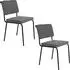 Zuiver Buddy Esszimmerstuhl Metall/Stoff, Schwarz