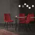 ML-Design Esszimmerstuhl 2er Set Polster Stoffbezug Rot, schwarzes Stahlgestell