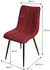 ML-Design Esszimmerstuhl 2er Set Polster Stoffbezug Rot, schwarzes Stahlgestell
