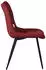 ML-Design Esszimmerstuhl 2er Set Polster Stoffbezug Rot, schwarzes Stahlgestell