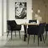 ML-Design Esszimmerstuhl 6er-Set Frottee gepolstert Schwarz