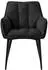 ML-Design Esszimmerstuhl 6er-Set Frottee gepolstert Schwarz