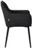 ML-Design Esszimmerstuhl 6er-Set Frottee gepolstert Schwarz