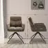 CLP Somers Esszimmerstuhl Stoff, drehbar, mit Armlehne, braun (324727)