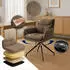 CLP Somers Esszimmerstuhl Stoff, drehbar, mit Armlehne, braun (324727)
