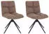 Home Deluxe NODA Esszimmerstuhl 2er Set, Webstoff, Grau/Braun, 360° drehbar