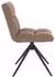 Home Deluxe NODA Esszimmerstuhl 2er Set, Webstoff, Grau/Braun, 360° drehbar