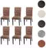 MCW Edinburgh II Esszimmerstuhl Chesterfield Textil Braun, 6er-Set (Edinburgh II-6)
