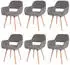 MCW MCW-A50 II Esszimmerstuhl Retro Kunstleder Taupe-Grau 6er-Set (MCW-A50 II)