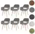 MCW MCW-A50 II Esszimmerstuhl Retro Kunstleder Taupe-Grau 6er-Set (MCW-A50 II)