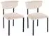 CLP Gambell Esszimmerstuhl Samtbezug Metallgestell Creme, 2er-Set