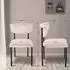 CLP Gambell Esszimmerstuhl Samtbezug Metallgestell Creme, 2er-Set