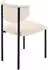 CLP Gambell Esszimmerstuhl Samtbezug Metallgestell Creme, 2er-Set