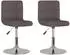 vidaXL Esszimmerstühle 2 Stk. drehbar Taupe Stoff (334218)