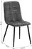 Homestyle4u Polsterstuhl Samt Grau Metallbeine 4er-Set (2328)