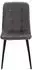 Homestyle4u Polsterstuhl Samt Grau Metallbeine 4er-Set (2328)