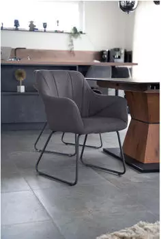 Home Deluxe PAKU Polsterstuhl Anthrazit höhenverstellbar, 6er Set (PAKU)