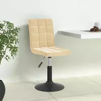 vidaXL Esszimmerst&uuml;hle 4 Stk. Drehbar Creme Samt