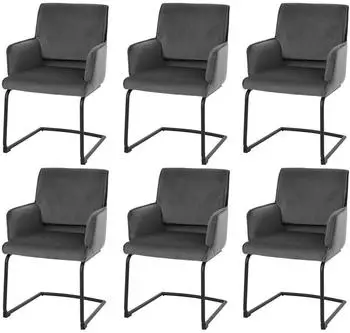 MCW Freischwinger N60 6er-Set Stoff dunkelgrau (MCW-N60)