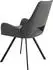 xonox.home Helen Armlehnenstuhl 2er-Set, Anthrazit, Stoff (56x91x63cm)
