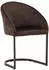 Livetastic Evening Esszimmerstuhl-Set 2er Samt Metall Schwarz/Dunkelbraun (002615040701)