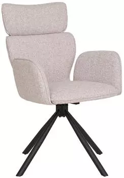 ebuy24 Cordoba Esszimmerstuhl Stoff Drehbar Hellgrau 2er Set (46-1001390)