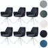 MCW G67 Esszimmerstuhl 6er-Set, drehbar, Samt, anthrazit-blau (MCW-G67)
